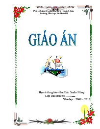 Bìa giáo án Lớp 4 - Năm học 2009-2010 - Đào Xuân Hùng