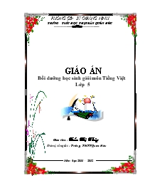 Giáo án bồi dưỡng học sinh giỏi môn Tiếng Việt lớp 5