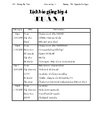 Giáo án Lớp 4 - Tuần 1 - Năm học 2010-2011 - Hoàng Thị Vân