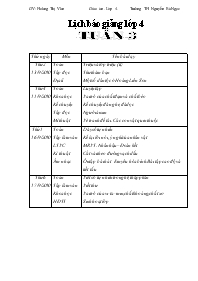 Giáo án Lớp 4 - Tuần 3 - Năm học 2010-2011 - Hoàng Thị Vân