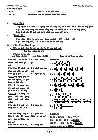 Giáo án Số học 6 - Tuần 30 - Tiết 92: Luyện tập (Tiếp theo) - Trần Thị Kim Vui