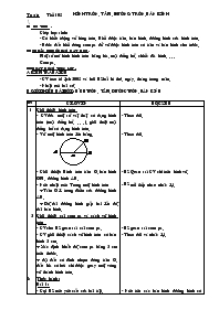 Giáo án Toán Lớp 3 - Tiết 105: Hình tròn, tâm, đường tròn, bán kính