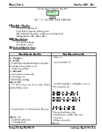 Giáo án Toán Lớp 4 - Tuần 27 - Năm học 2010-2