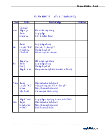 Kế hoạch bài học Lớp 4 - Tuần 17 - Năm học 2009-2010 - Nguyễn Thị Nga
