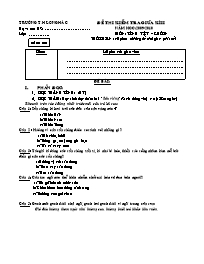 Đề thi kiểm tra giữa kì II môn: Tiếng Việt – khối 4 (Đề dự bị)