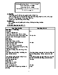 Giáo án Luyện từ và câu 4 tiết 13: Cách viết tên người, tên địa lí Việt Nam