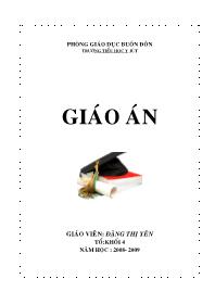 Bìa mẫu giáo án năm học 2008 - 2009