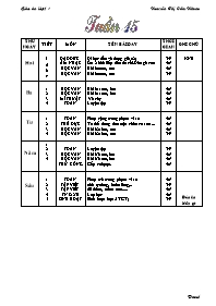 Giáo án Lớp 1 - Tuần 15 - Nguyễn Thị Cẩm Nhung