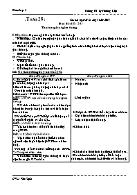 Giáo án lớp 4 - Trường Tiểu học Lí Thường Kiệt - Tuần 28