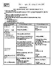 Giáo án môn học Toán 4 - Tuần 16