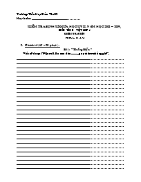 Kiểm tra định kì giữa học kỳ II năm học 2008 – 2009 môn Tiếng Việt lớp 4 kiểm tra viết