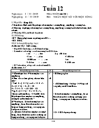 Giáo án các môn học lớp 4 - Tuần học thứ 12 n