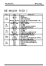 Giáo án Tổng hợp môn học lớp 4 - Tuần 3 - Phan Thanh Xuân