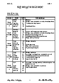 Giáo án Tổng hợp môn học lớp 4 - Tuần 32 - Lâm Thị Thanh Thuý