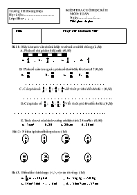 Kiểm tra cuối học kì II môn: Toán - Trường TH Hoàng Diệu