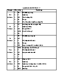 Lịch báo giảng các tuần