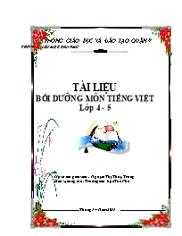 Tài liệu bồi dưỡng môn tiếng Việt lớp 4 - 5