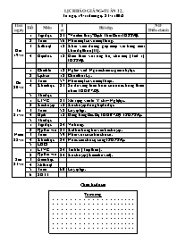 Giáo án các môn học khối 4 - Tuần học 12 (chi tiết)
