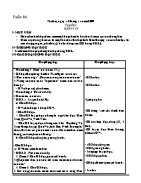 Giáo án dạy học Khối 4 - Tuần 16