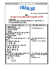 Giáo án Toán 4 - Tuần 33 - GV: Nguyễn Thị Vũ Tâm - Trường TH số 1 Nhơn Hưng