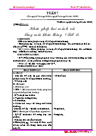 Kế hoạch dạy học lớp 4 - Tuần 07 (Buổi chiều) - GV: Bùi Quốc Huy