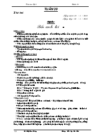 Giáo án Lớp 4 - Tuần 20 - GV: Lê Thị Lan Hương - Trường Tiểu học Gio Sơn