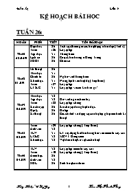 Giáo án Lớp 4 - Tuần 26 - GV: Lâm Thị Thanh T