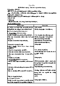 Giáo án Tuần thứ 19 - Lớp 4 - Chuẩn kiến thức kỹ năng