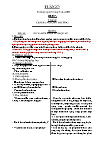 Giáo án Tuần thứ 27 - Lớp 4 - Chuẩn kiến thức kỹ năng