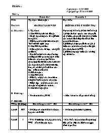 Giáo án dạy học Lớp ghép 3 + 4 - Tuần 6