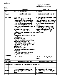 Giáo án dạy Lớp ghép 3 + 4 - Tuần 1