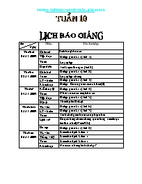 Giáo án Lớp 4 - Tuần 10 - Trường tiểu học Nguyễn Trãi