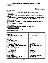 Giáo án Lớp 4 - Tuần 12 - GV: Hà Mạnh Trung – Trường TH Phố Cáo