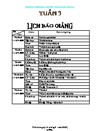 Giáo án Lớp 4 - Tuần 3 - Trường tiểu học Nguyễn Trãi