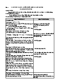 Giáo án Nha học đường - Bài 1 đến 4